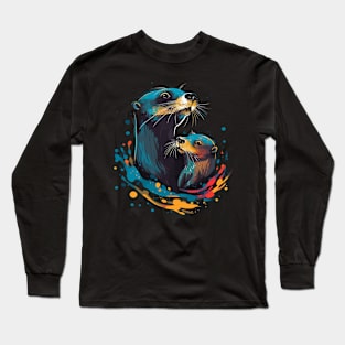 Otter Fathers Day Long Sleeve T-Shirt